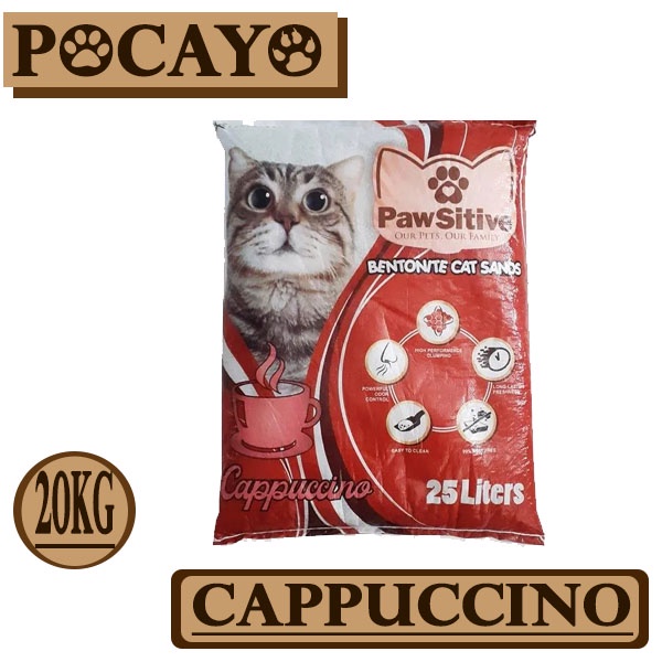 Pasir Kucing PAWSITIVE 25L/20KG - CAPPUCCINO  (Grab/Gosend)