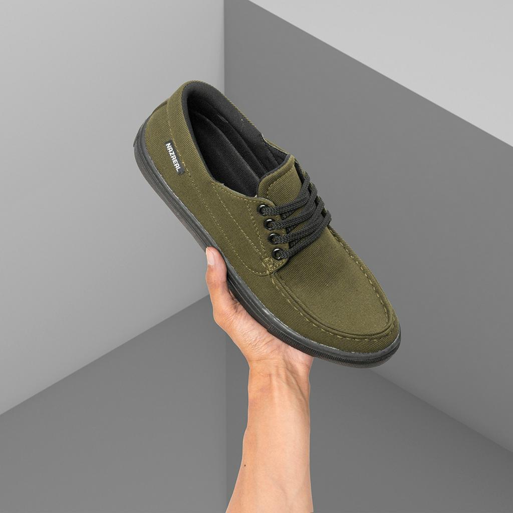 Sepatu Sneakers Pria Casual Naz Draco Army Hangout Sekolah Kerja Kuliah Travelling Shoes Trendi Original