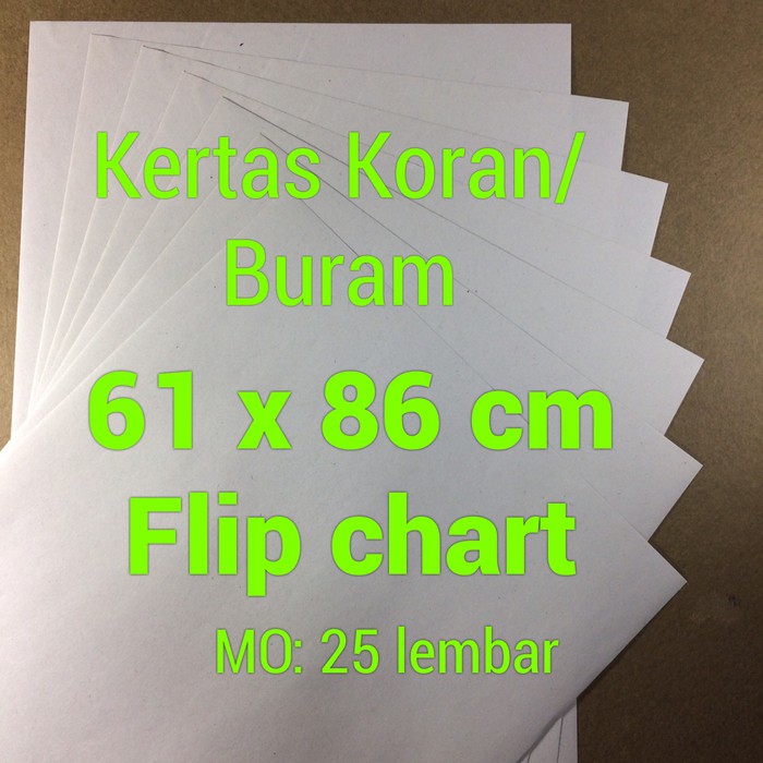 

Jual Kertas Koran | 61 X 86 Cm| Paket 25 Lembar | Flip Chart |Presentasi Murah