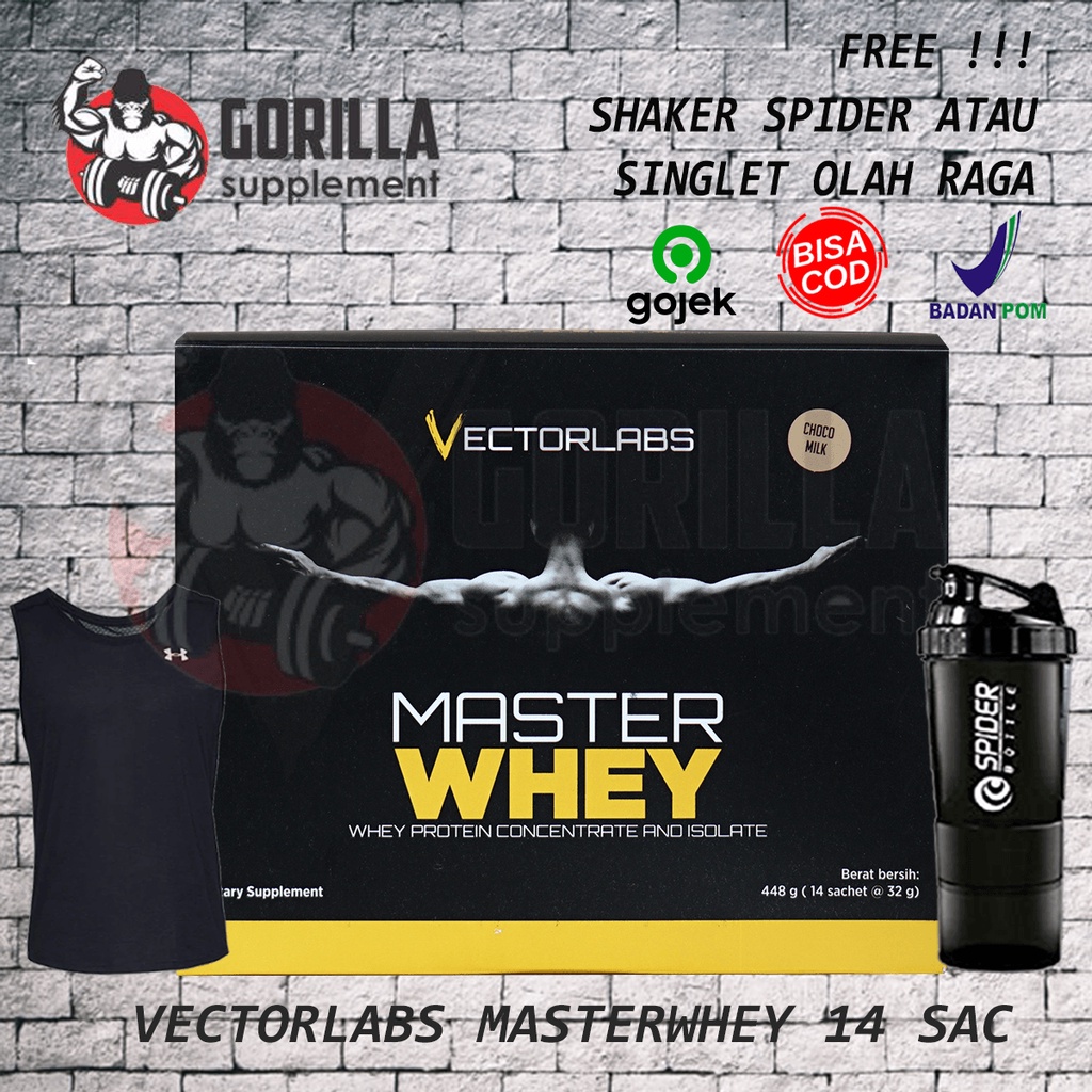 Vectorlabs Masterwhey 14 Sachet Whey Protein Concentrate isolate Vector labs Master Whey