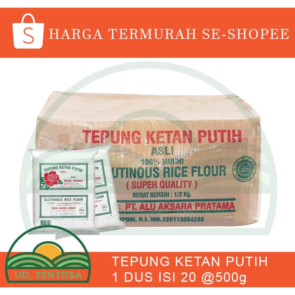 

Tepung Ketan/ Tepung Ketan Putih Rose Brand Karton isi 20 @500 gr