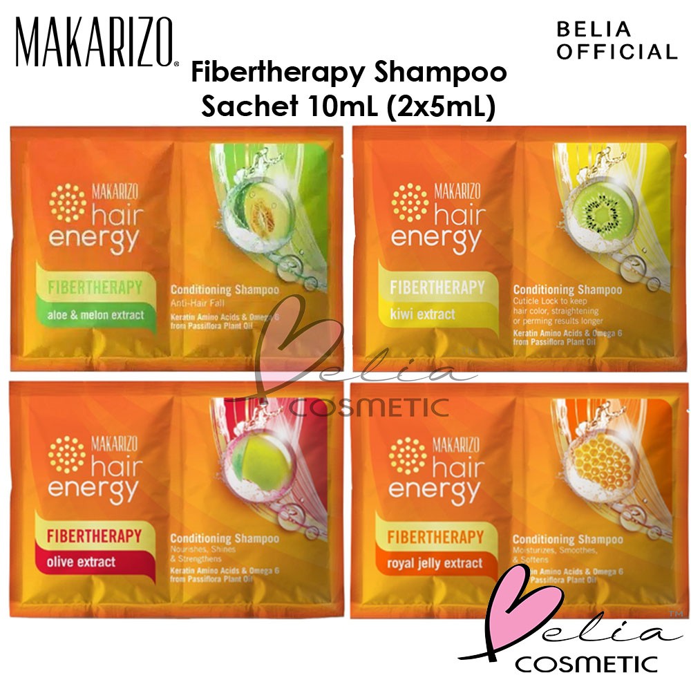 ❤ BELIA ❤ MAKARIZO Hair Energy Shampoo Sachet 10mL (2x5mL) | Fibertherapy Shampo Sampo