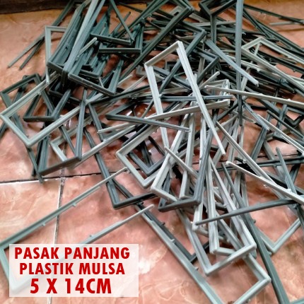 [Paket 100 Biji] Pasak Mulsa Penjepit PANJANG 5 X 14 CM Penjepit Plastik Mulsa