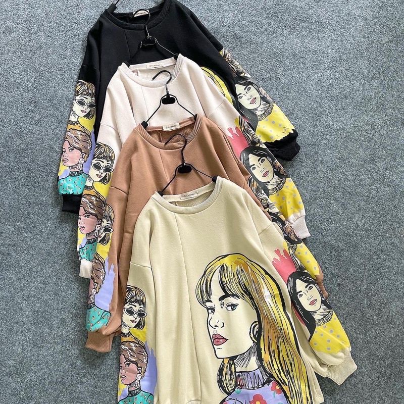 VENICE RETRO OVERSIZE SWEATER by Calamaryshoes.id