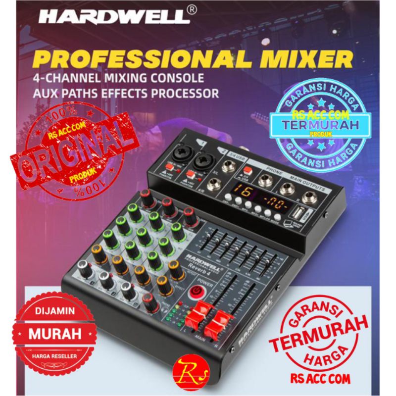 Mixer hardwell reverb 4 channel original HARDWELL REVERB 4