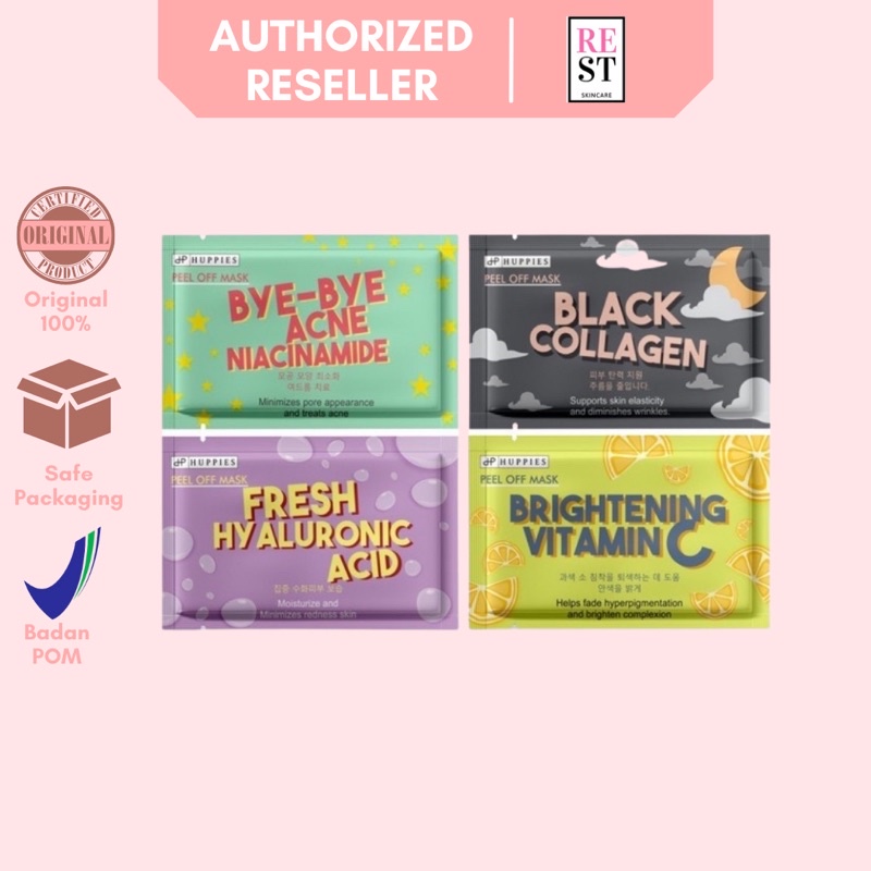 RESTBEAUTY - Huppies Peel Of Mask BPOM ll Huppies Peel Of Mask Bye Bye Acne Niacinamide ll Fresh Hyl