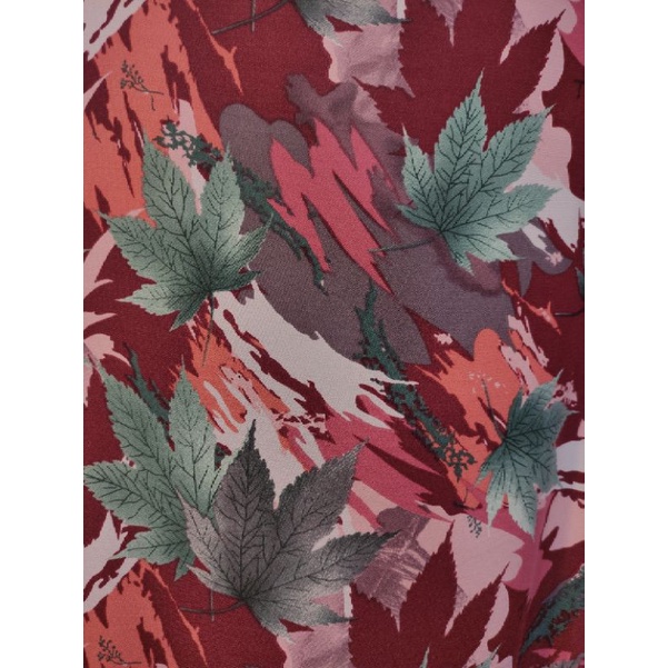 Kain Maxmara Lux print Motif Daun Abstrak D#MD10338 B