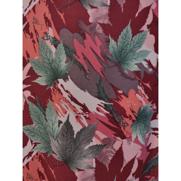 Kain Maxmara Lux print Motif Daun Abstrak D#MD10338 B