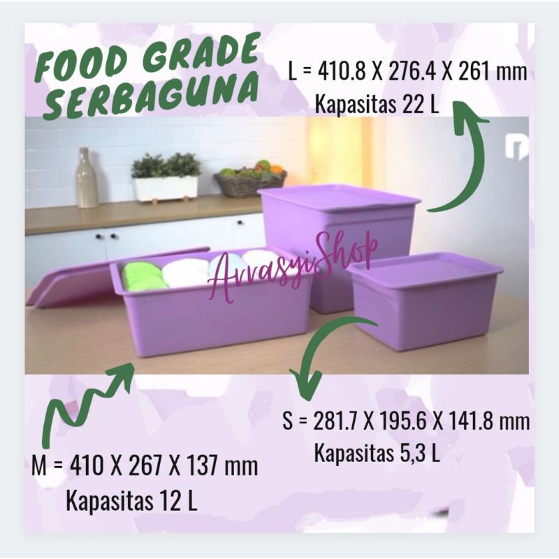 Kotak baju mainan multifungsi Box serbaguna M Box Purple