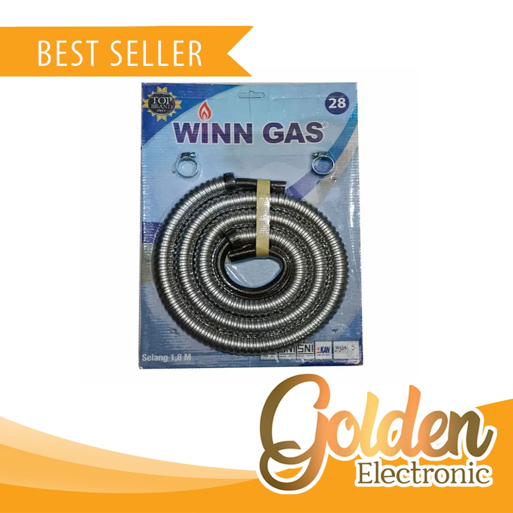 Selang Spiral Winn Gas Selang Requlator Kompor Gas 1.8m 1.8 meter selang spiral kompor gas SNI Original
