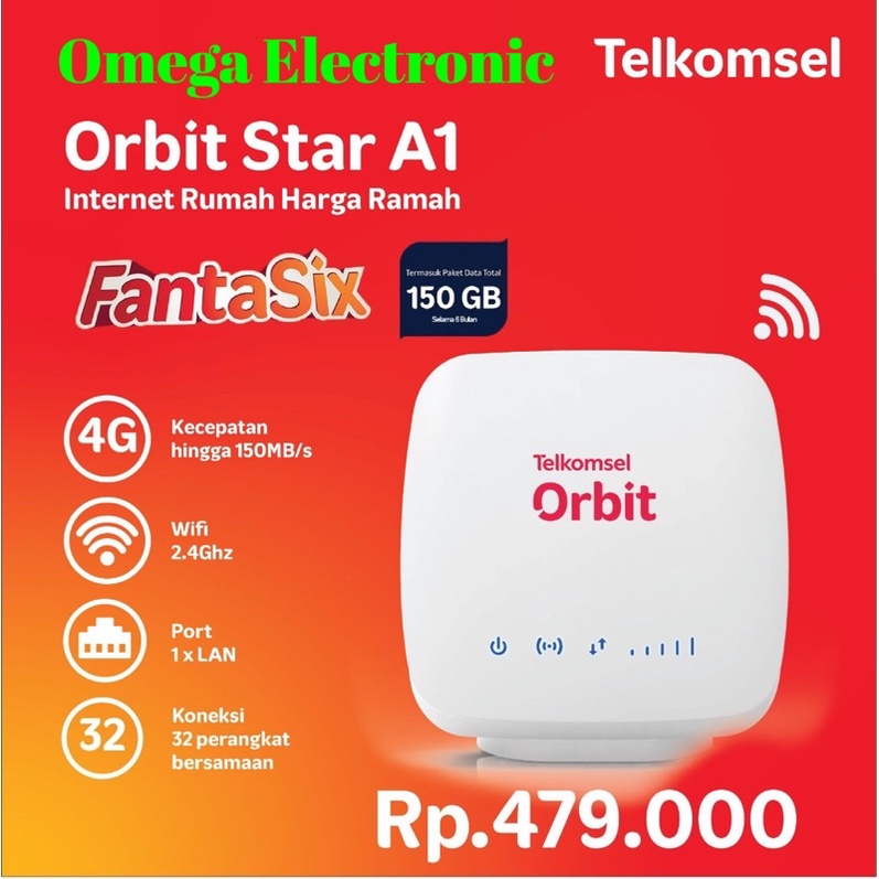 RESMI Orbit Star A1 Telkomsel ADVAN Home Router Modem 4G LTE Bonus GB