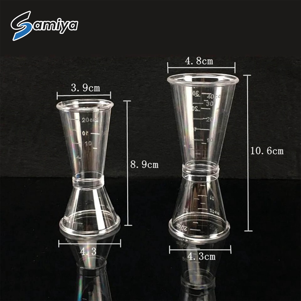 jigger plastik transparan 10/20ml dan 20/40ml / gelas gula 1,5oz = 45ml  / alat ukur barista barware