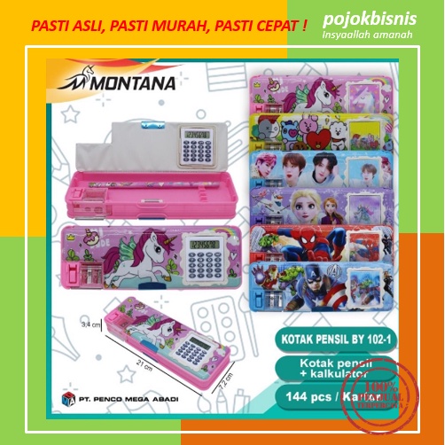 KOTAK PENSIL PLUS KALKULATOR ANAK ANAK