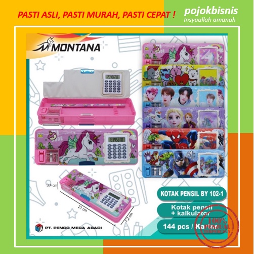 KOTAK PENSIL PLUS KALKULATOR ANAK ANAK