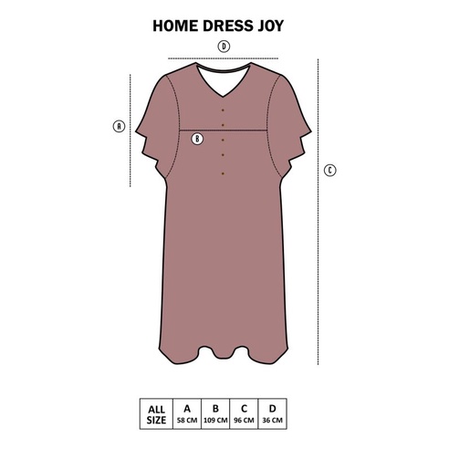 DYSEE - ( JOY MOTIF ) SLEEPWEAR KANCING BUSUI DAN BUMIL FRIENDLY