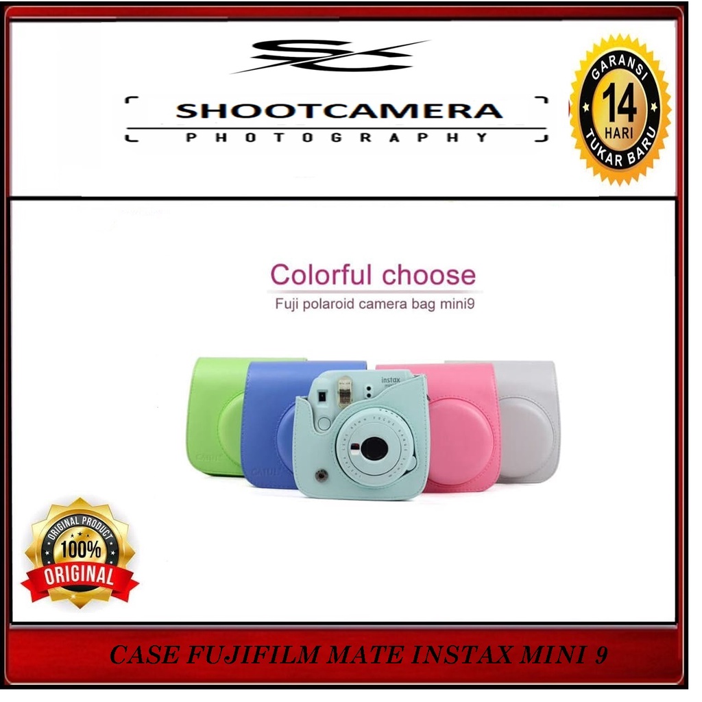 LEATHER BAG FUJIFILM INSTAX MINI 8 / MINI 9 - TAS KAMERA FUJIFILM MINI 8 / MINI 9 CASE