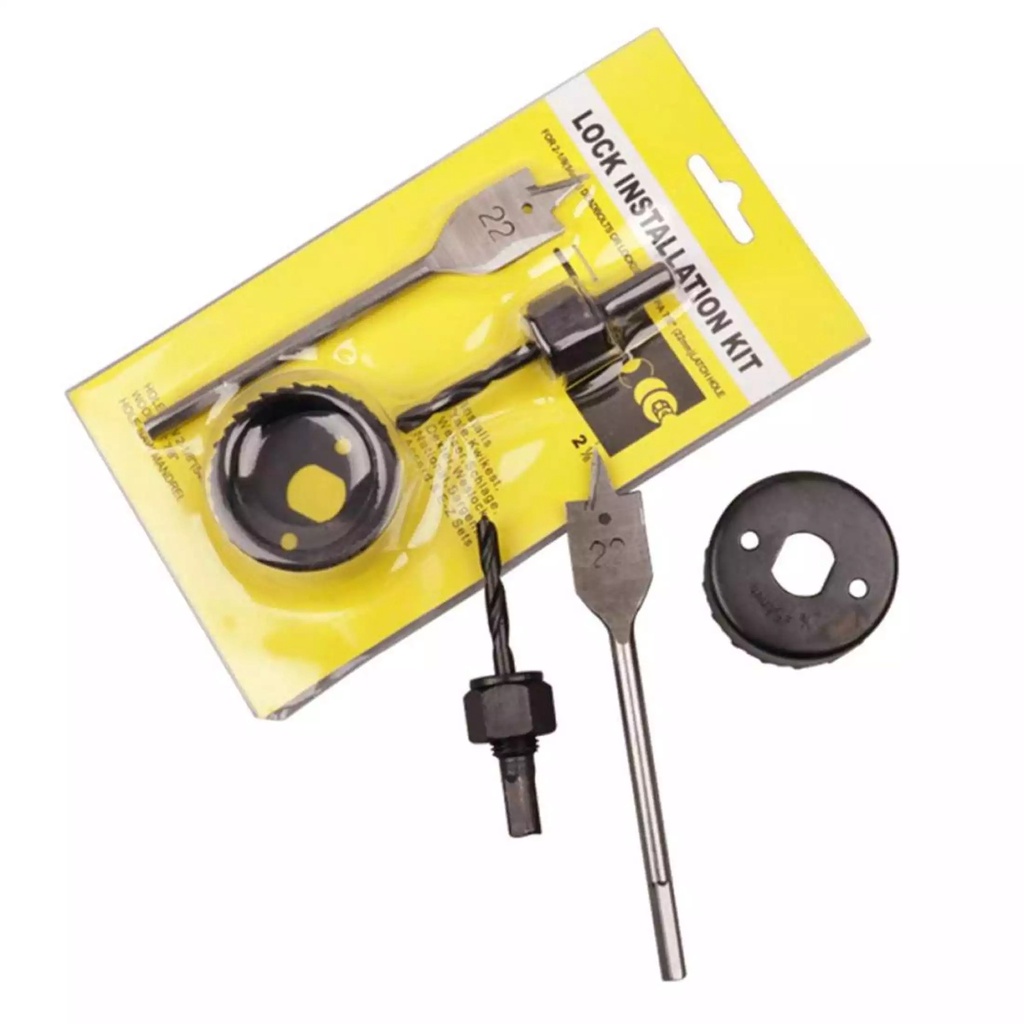 Mata Bor Pintu Lock Installation Kit Pelubang Handle Pintu 3 Pcs