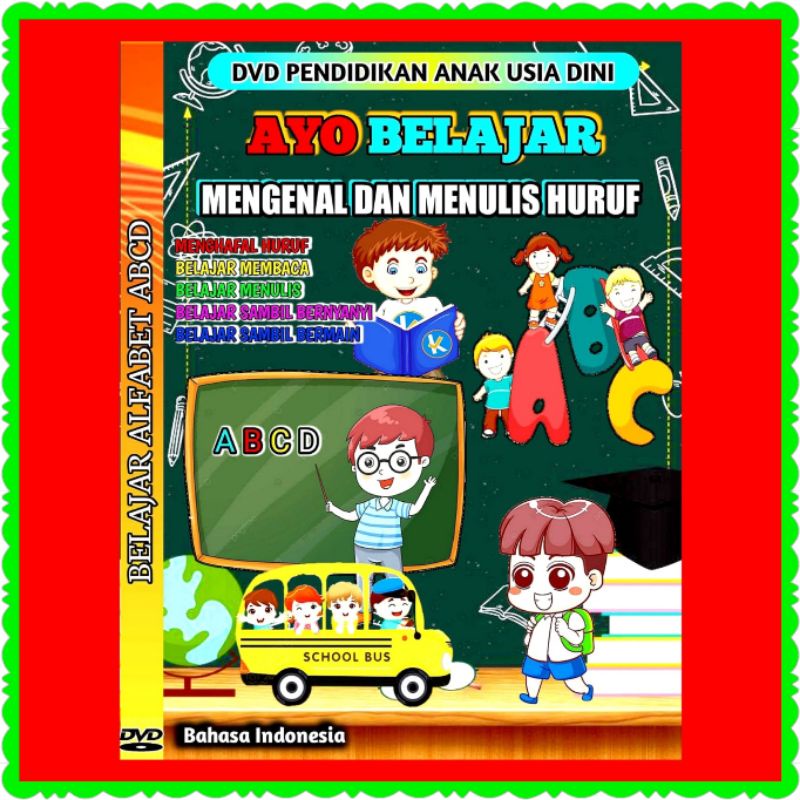 KASET DVD EDUKASI ANAK BELAJAR HURUF-BELAJAR HURUF DAN ANGKA-BELAJAR MEMBACA CARA CEPAT-BELAJAR MENU