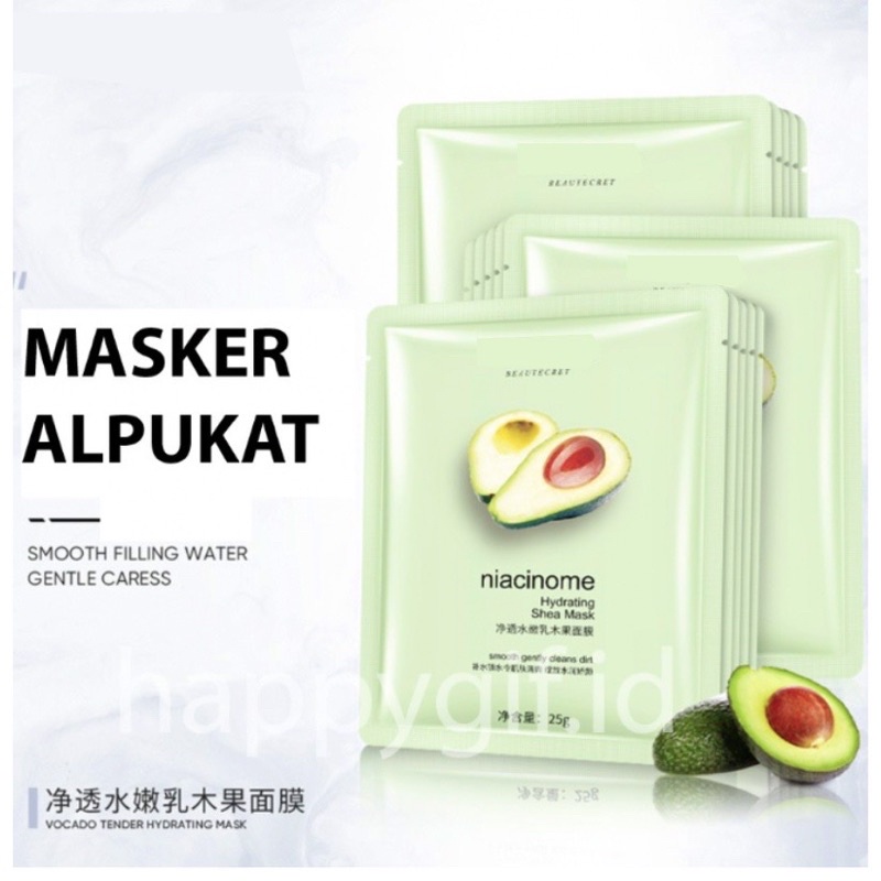 AVOCADO AND PEACH SHEET MASK / MASKER WAJAH MASKER KECANTIKAN MENCERAHKAN KULIT DAN MERAWAT KEKENYALAN