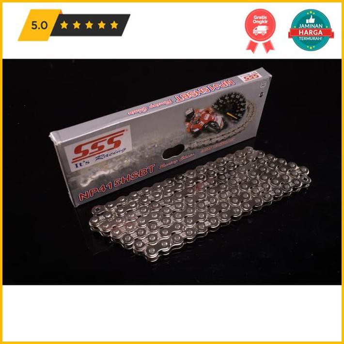 Sparepart Motor Rantai Motor Sss 415 428 520 Hsbt - Silver, 415 120 Free Ongkir