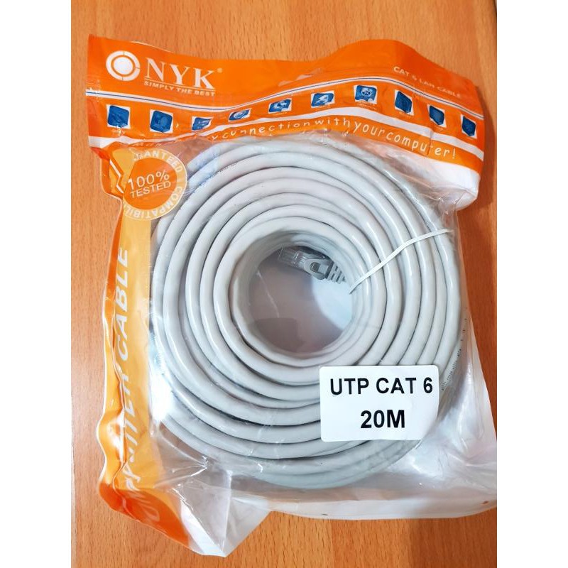 KABEL LAN UTP CAT6 MERK NYK 1.5/3/5/10/15/20 METER