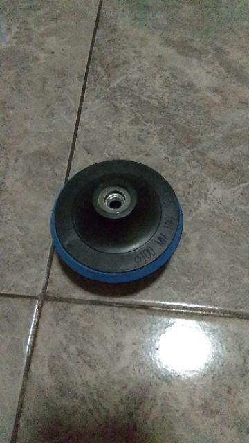 Adaptor Bor Tatakan Velcro 5 Inch Ulir Drat 3/8 Pad Perekat Polisher Amplas Poles Mobil Motor