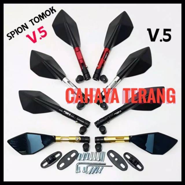 Spion Tomok V5 / V2 Cnc Universal R15 R25,Xmax,Ninja,Nmax,Satria,Pcx,Cbr,Aerox,Vario,Sonic,Cb,Vixion