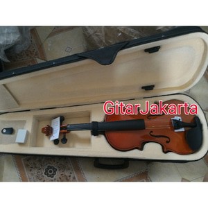 Biola Akustik Merk Cowboy Original Ukuran 4/4 Bonus Hardcase Bow Rosin Bridge Buat Belajar Pemula