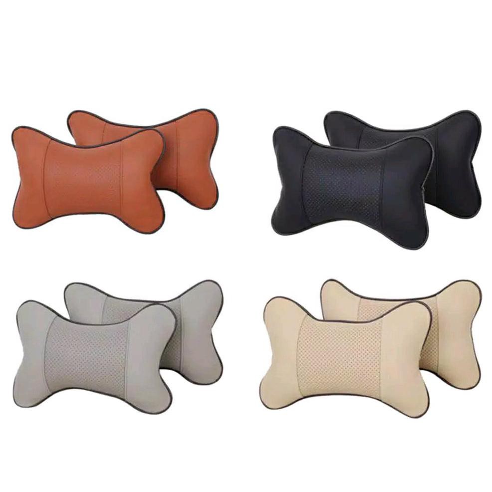 TERLARIS  Headrest mobil bantal mobil headrest leather car headrest pillow bantal kepala TERBARU