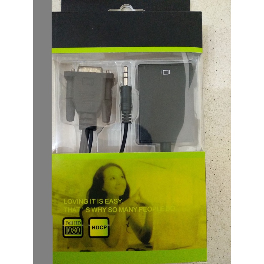 kabel Coverter vga to hdmi / vga ke hdmi