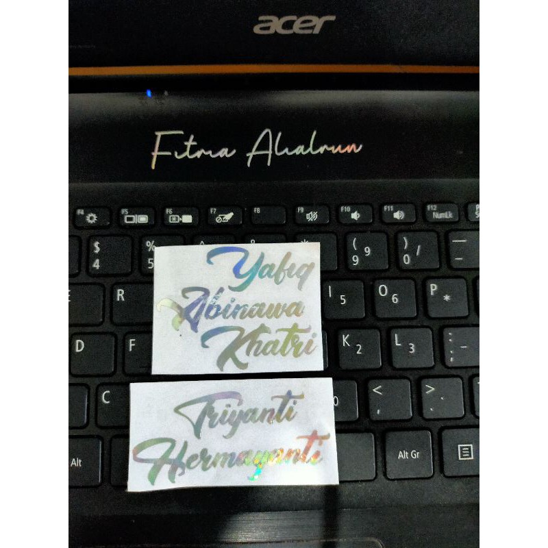 Sticker Cuting Costum Tulisan Hologram