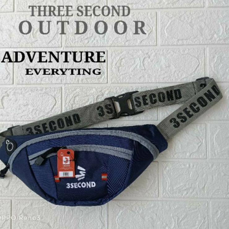 ((TERMURAH)) WAISTBAG PRIA 3SECOND THREE SECOND TAS SELEMPANG TAS PINGGANG PRIA DISTRO MURAH