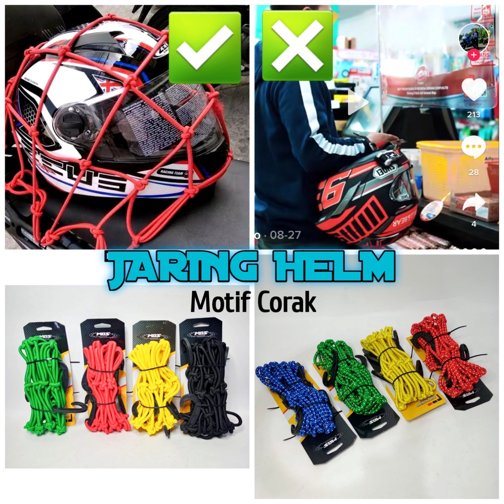 JARING HELM JARING KAMBING PENGIKAT HELM BARANG MULTIFUNGSI MOS