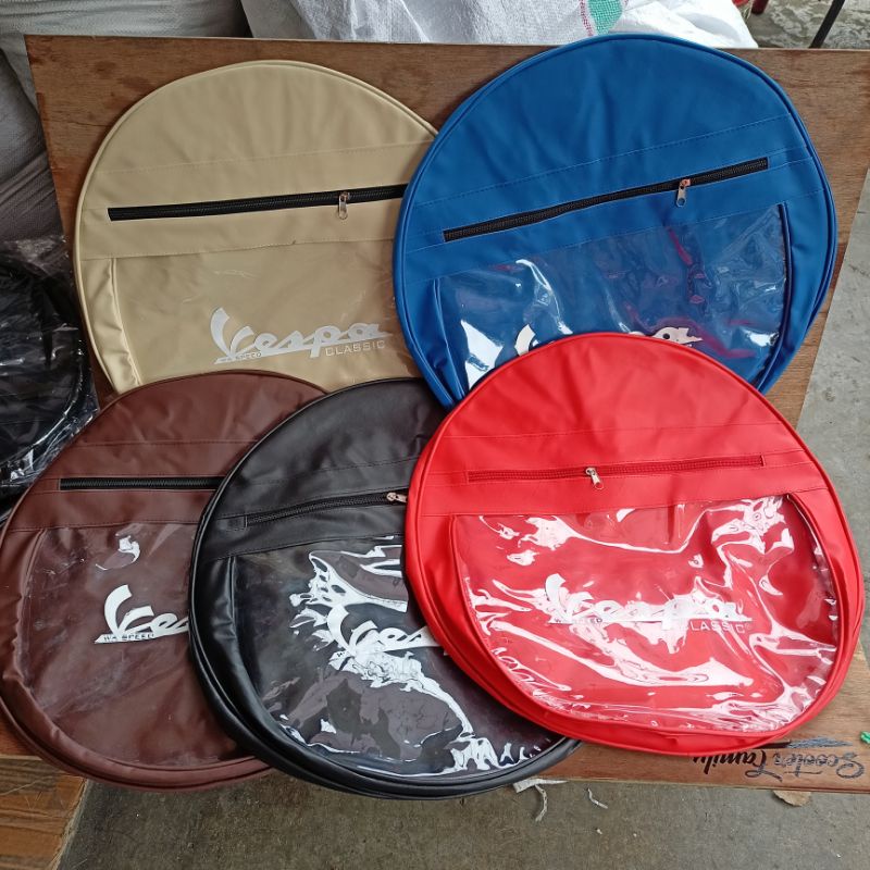 Cover ban serep sarung ban serep vespa ring 10 dan ring 8 model mika