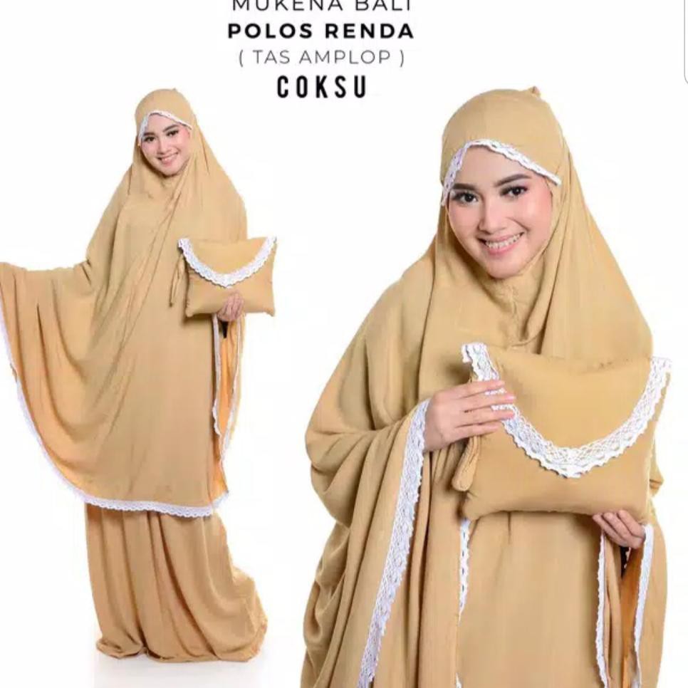 Modern.. MUKENA POLOS RENDA // MUKENA DEWASA POLOS RENDA // MUKENA BALI POLOS RENDA MURAH