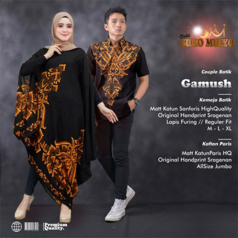 couple batik kaftan Paris premium gamush