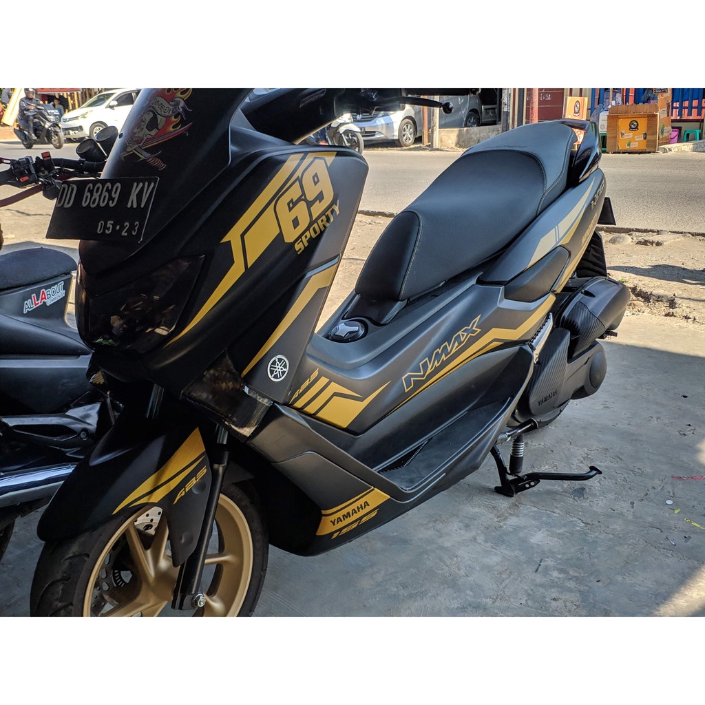 Stiker Nmax Decal Full Body Nmax Premium Black Gold Doff DNKZ