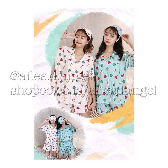 Pyjamas/Baju Tidur Crayon Shinchan (Shorts Model)