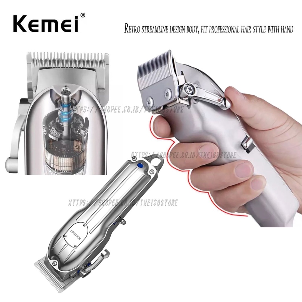 Alat Cukur Rambut Kemei KM-1755  Hair Clipper Professional Elektrik Rechargeable Cukuran KM 1755