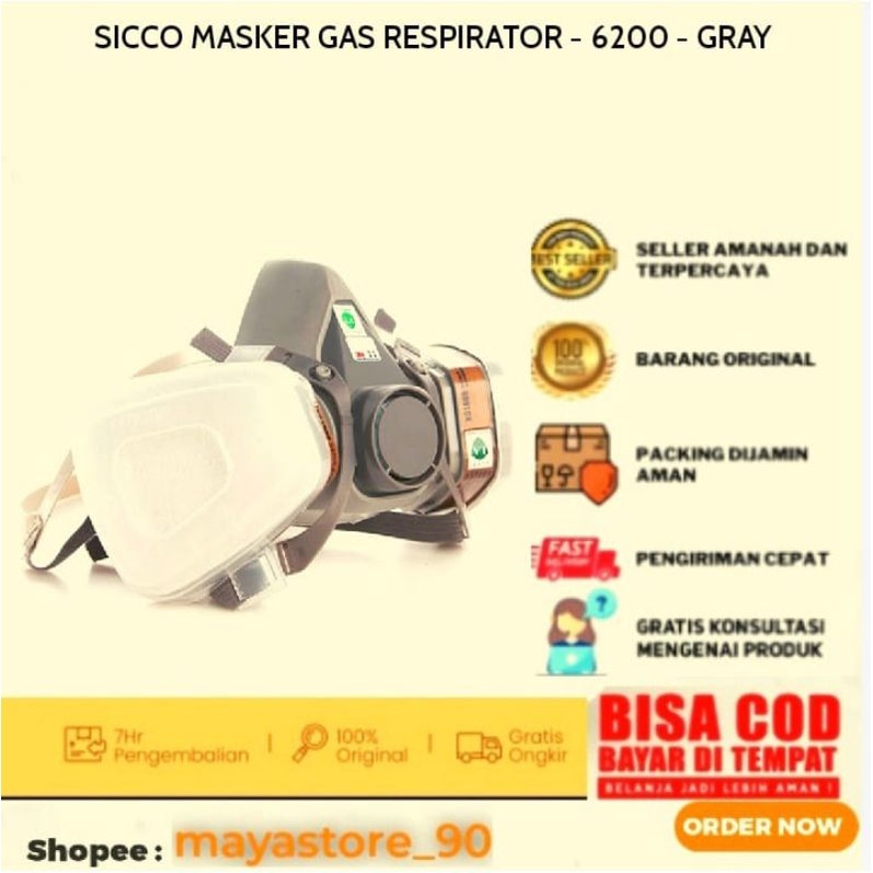 Jual Masker Gas Respirator 7 In 1 Safety Half Face Respirator Masker Tambang Masker Proyek