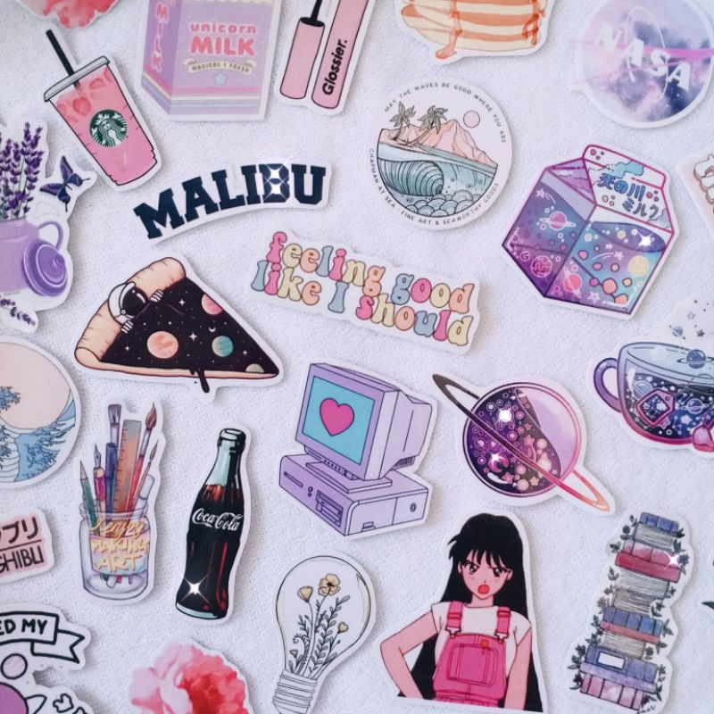 [PROMO] 27pcs Stiker Tumblr HP Aesthetic / Stiker Laptop