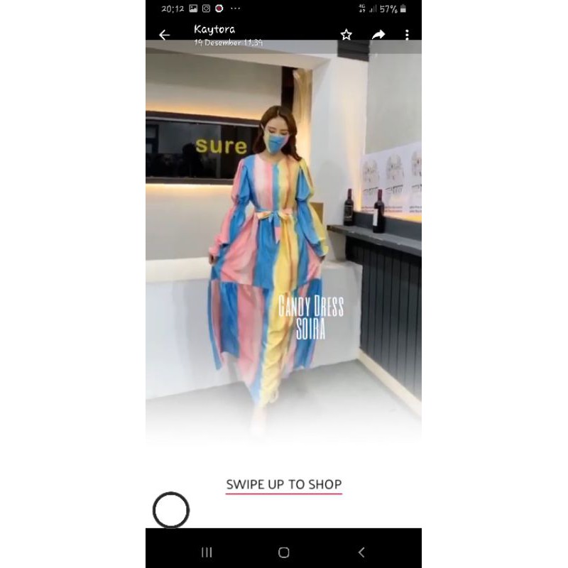 New.. Dress candy pelangi soira premium quality Bangkok Import