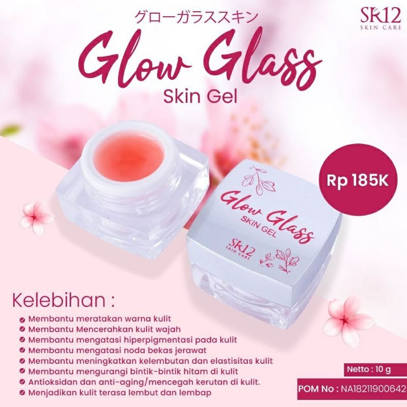 GGS SR12 / GLOW GLASS SKIN GEL / MENCERAHKAN KULIT WAJAH / RED GEL