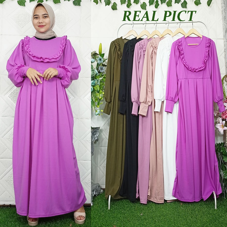 GAMIS CERUTY BABYDOLL DRESS PANJANG CARLINA FASHION