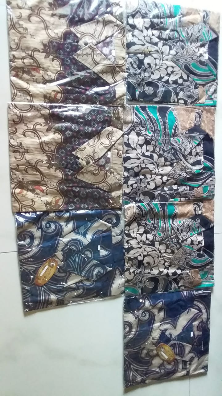 Size M L Xl Xxl Bswart Batik Hrb026 Kenongo Hem Batik Monochrome Semut Coklat Kemeja Batik Pria