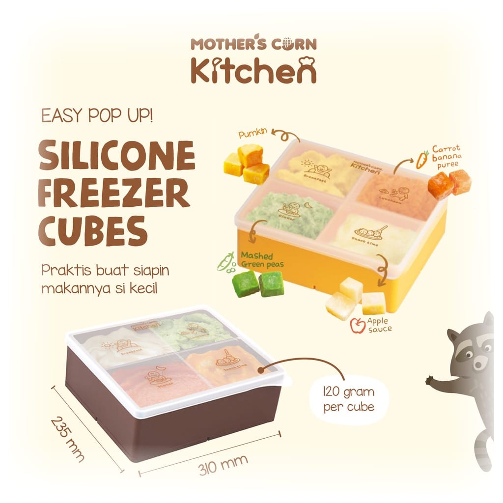 Mother's Corn Silicone Freezer Cubs - Tempat Penyimpanan Makanan