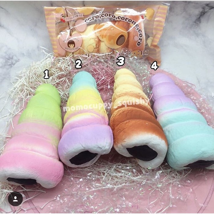 SQUISHY LICENSED new colour coro corone ( roti krim panjang RARE)