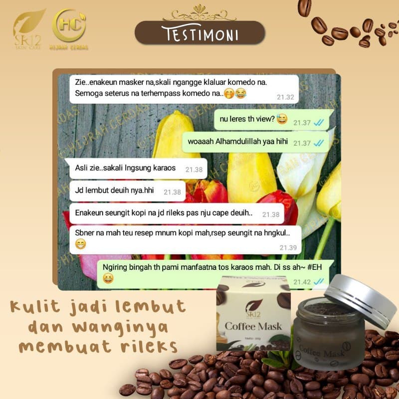 MASKER KOPI SR12 / COFFEE MASK PEELING SR12
