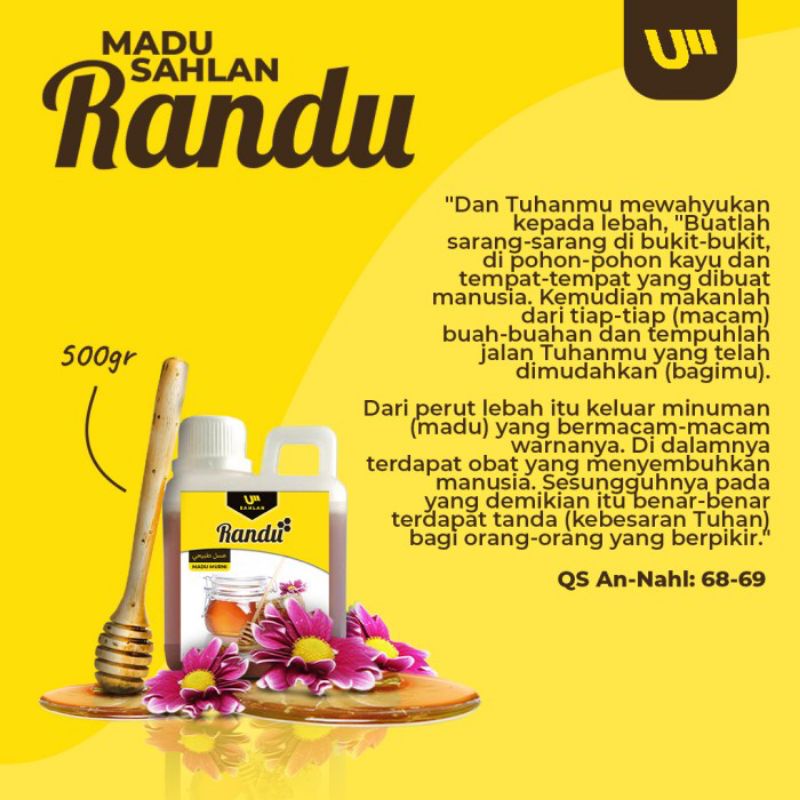 Madu Randu Sahlan Asli 500 gram