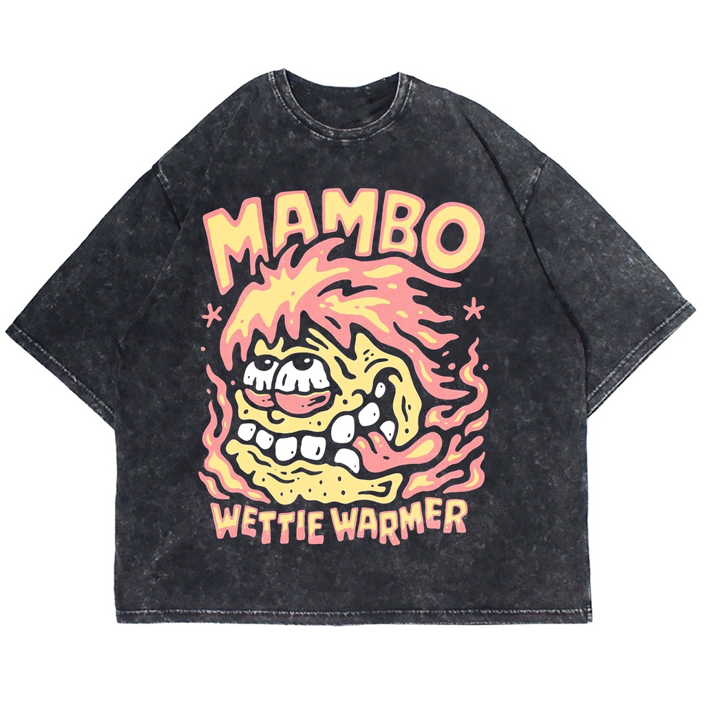 KAOS OVERSIZE MAMBO WETTIE WARMER WASHING VINTAGE TEE ( WASHING T-SHIRT )